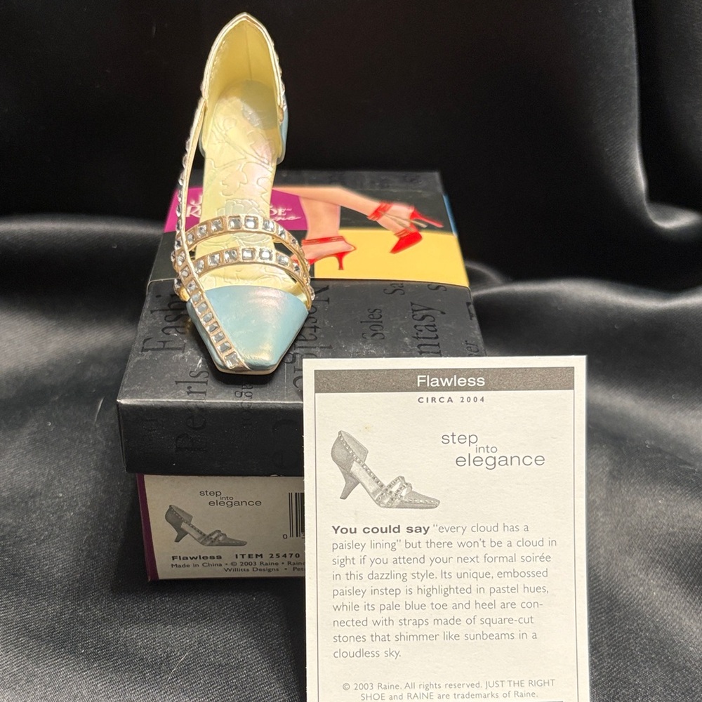 Just The Right Shoe Flawless Blue and Yellow Heels - Picture 4 of 6